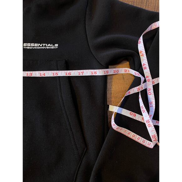 Womens Essentials The Giving Movement Black Cropped Full Zip Up Hoodie‎ Size S - Picture 5 of 7